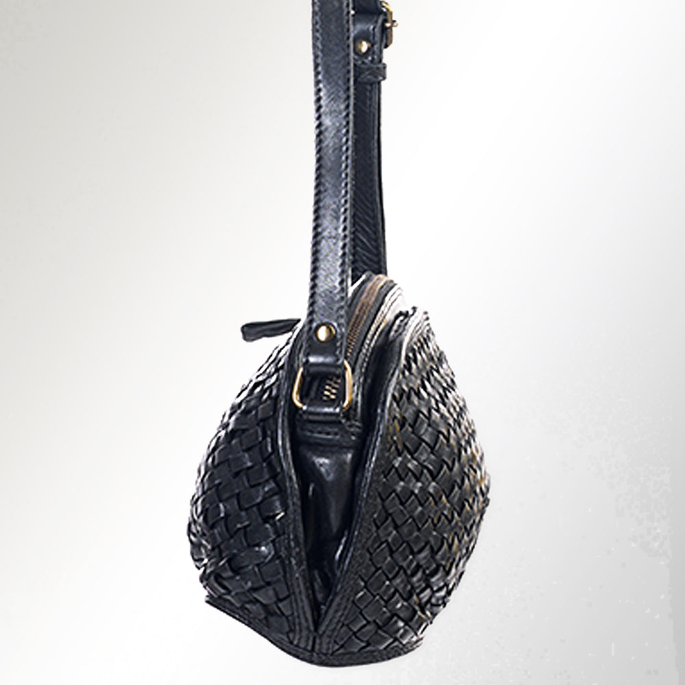 Spaghetti Western Crossbody Vintage Handmade Drum Dyed Genuine European Cowhide Leather