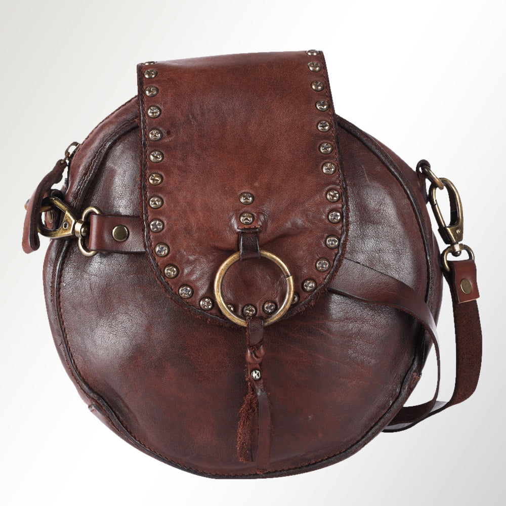 Spaghetti Western Canteen Vintage Handmade Drum Dyed Genuine European Cowhide Leather