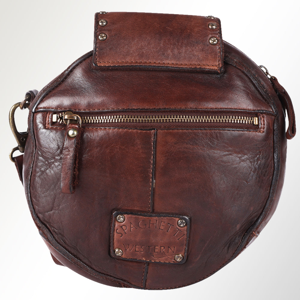 Spaghetti Western Canteen Vintage Handmade Drum Dyed Genuine European Cowhide Leather