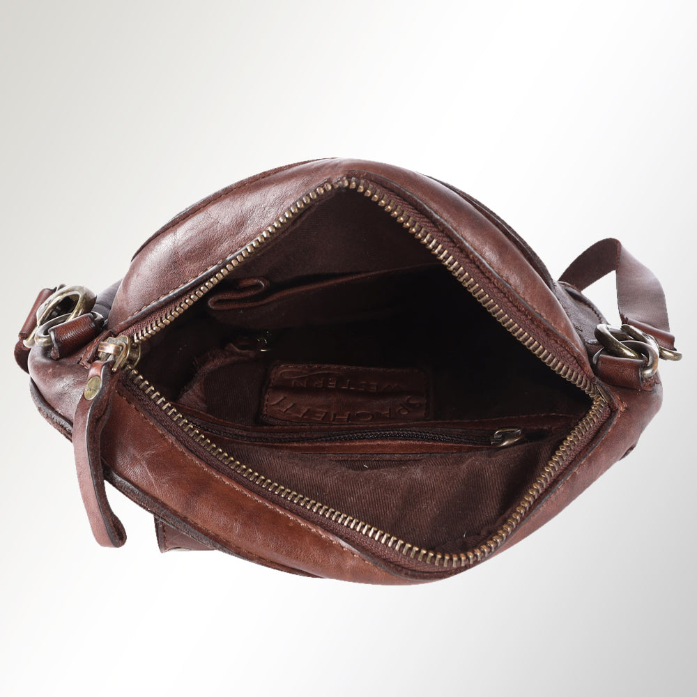 Spaghetti Western Canteen Vintage Handmade Drum Dyed Genuine European Cowhide Leather