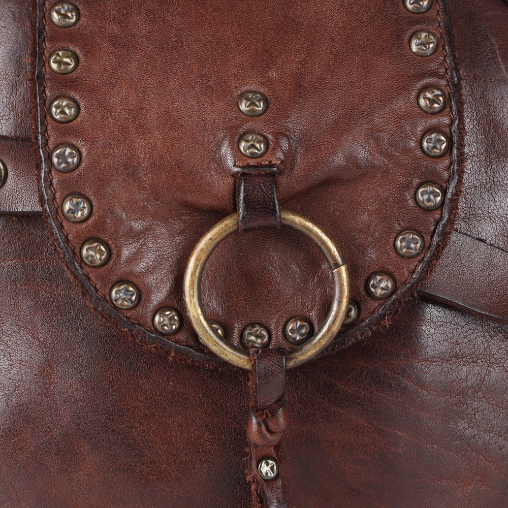 Spaghetti Western Canteen Vintage Handmade Drum Dyed Genuine European Cowhide Leather
