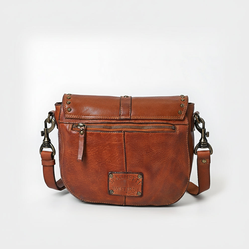 Spaghetti Western Swc155Cg Envelope Vintage Handmade Drum Dyed Genuine European Cowhide Leather Women Bag Western Handbag Purse
