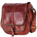Spaghetti Western Crossbody Vintage Handmade Drum Dyed Genuine European Cowhide Leather