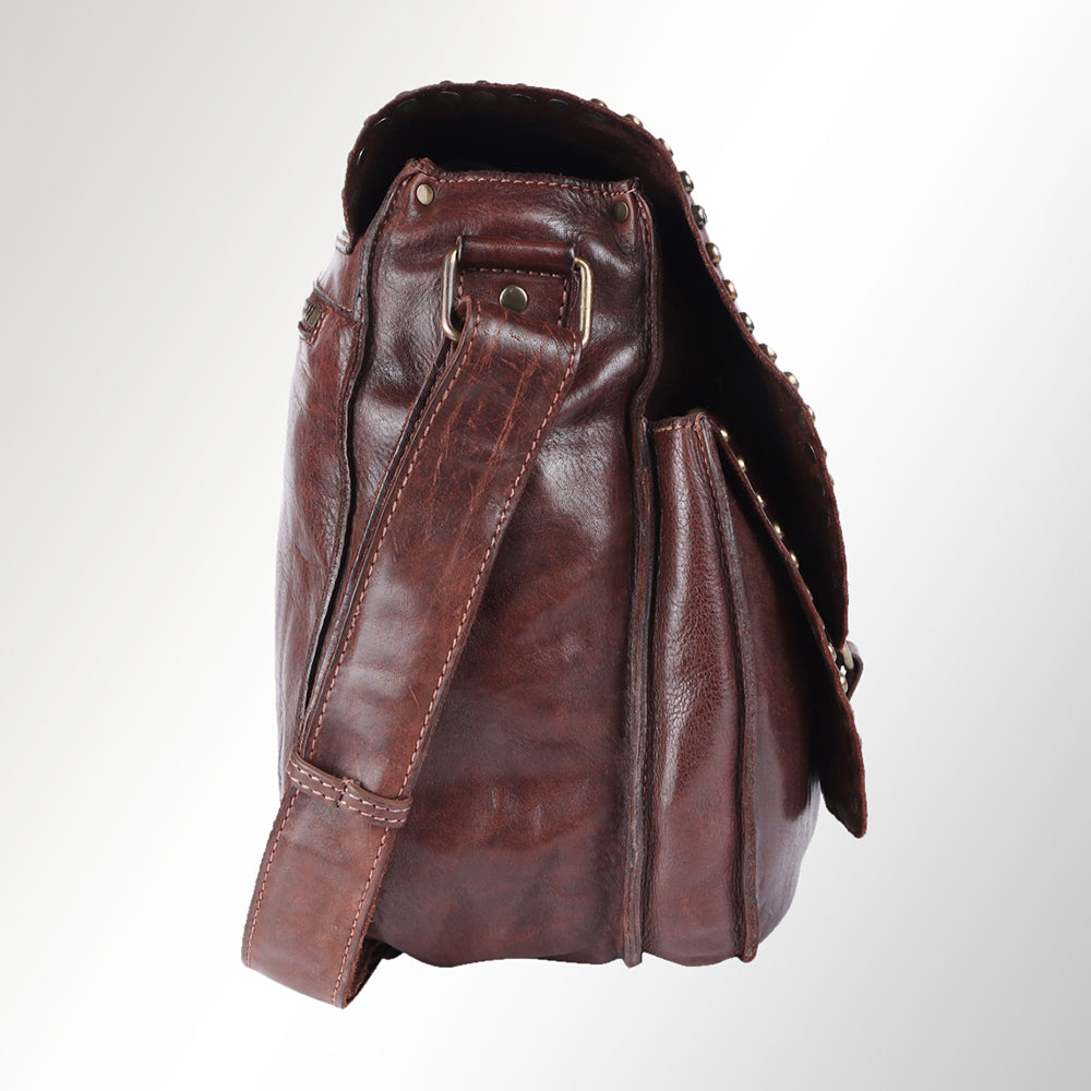 Spaghetti Western Swc157Acg Cross Body I Vintage Handmade Drum Dyed Genuine European Cowhide Leather Women Bag Western Handbag Purse