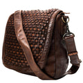 Spaghetti Western Crossbody Vintage Handmade Drum Dyed Genuine European Cowhide Leather
