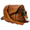 Spaghetti Western Crossbody Vintage Handmade Drum Dyed Genuine European Cowhide Leather