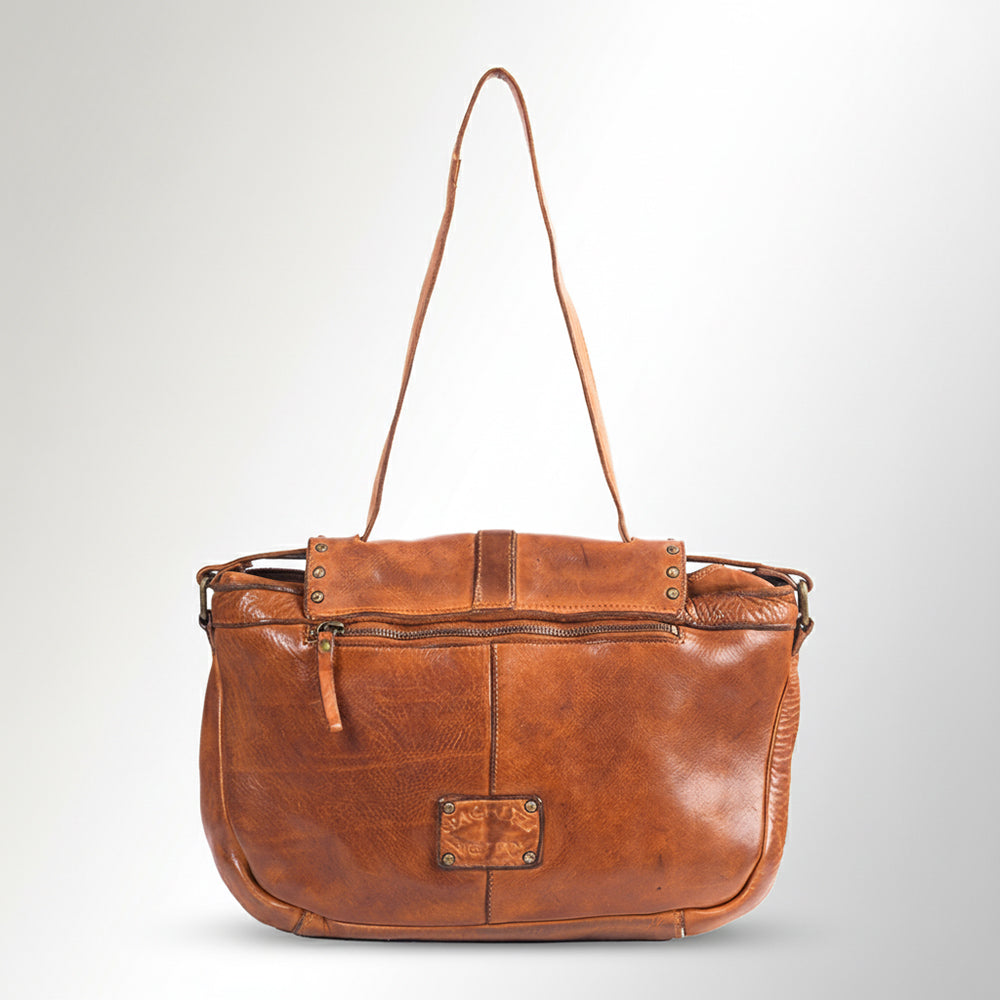 Spaghetti Western Swc165Tan Envelope Vintage Handmade Drum Dyed Genuine European Cowhide Leather Women Bag Western Handbag Purse