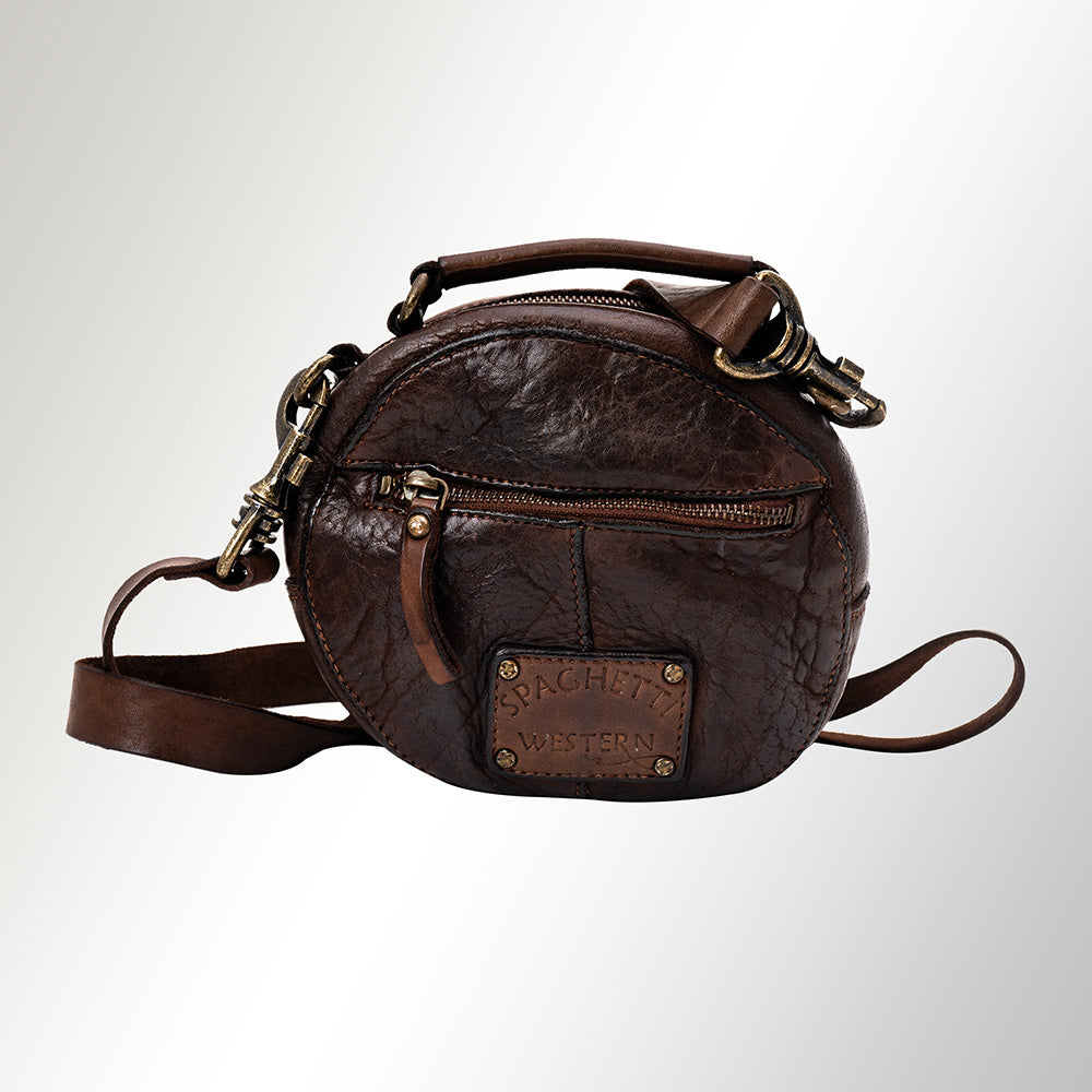 Spaghetti Western Canteen Vintage Handmade Drum Dyed Genuine European Cowhide Leather