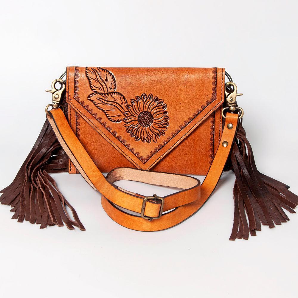 American Darling Hand-Tooled Leather Clutch