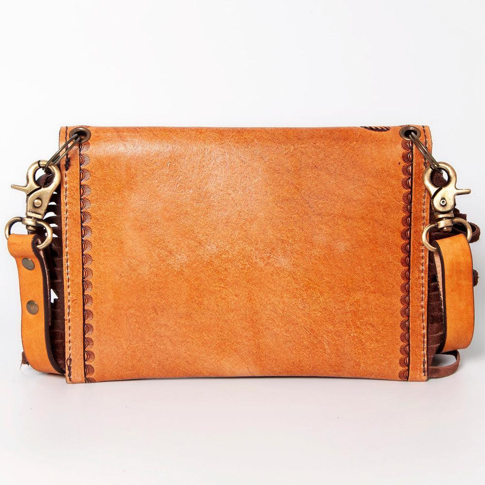 American Darling Hand-Tooled Leather Clutch