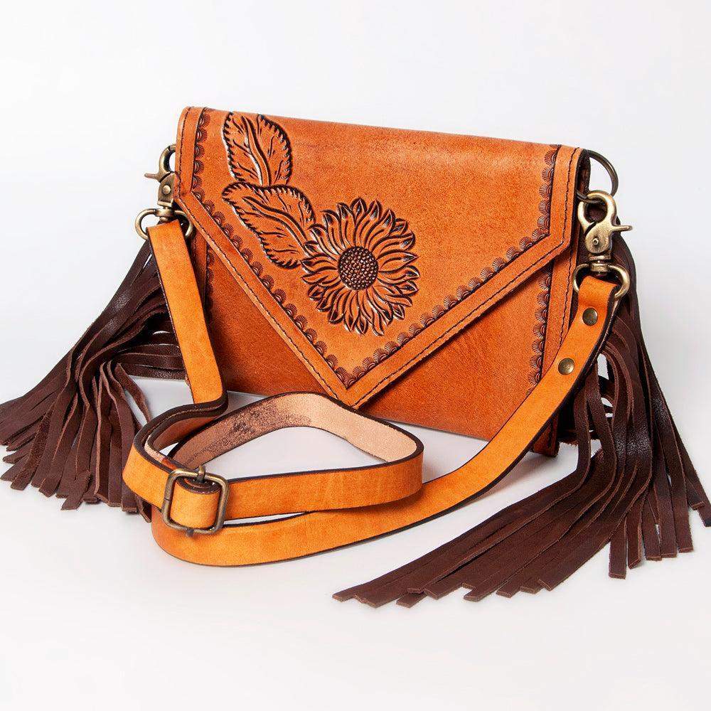 American Darling Hand-Tooled Leather Clutch