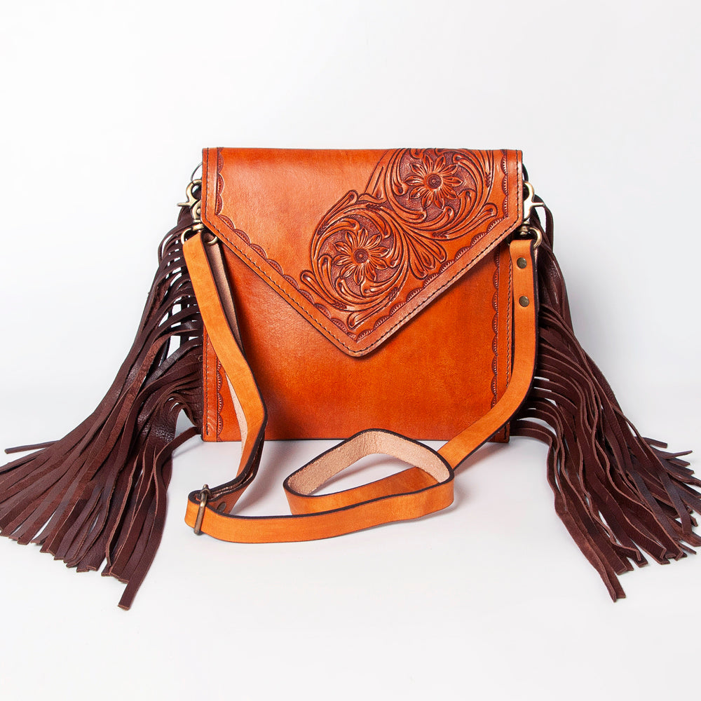 American Darling Hand-Tooled Genuine Leather Envelope Bag
