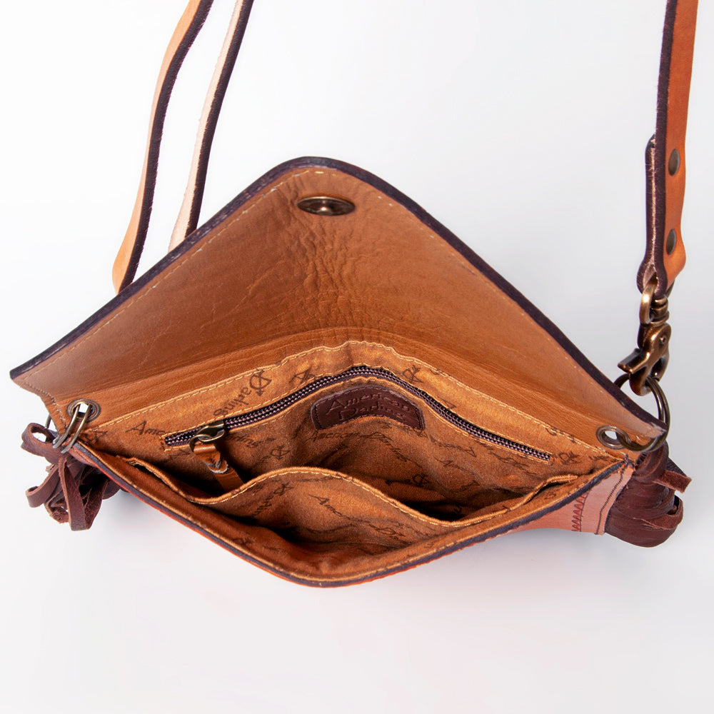 American Darling Hand-Tooled Genuine Leather Envelope Bag