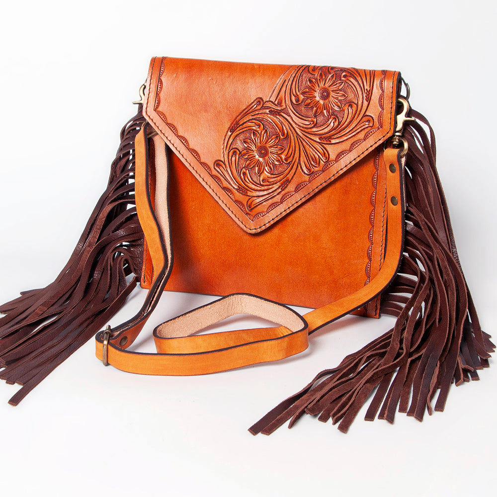 American Darling Hand-Tooled Genuine Leather Envelope Bag