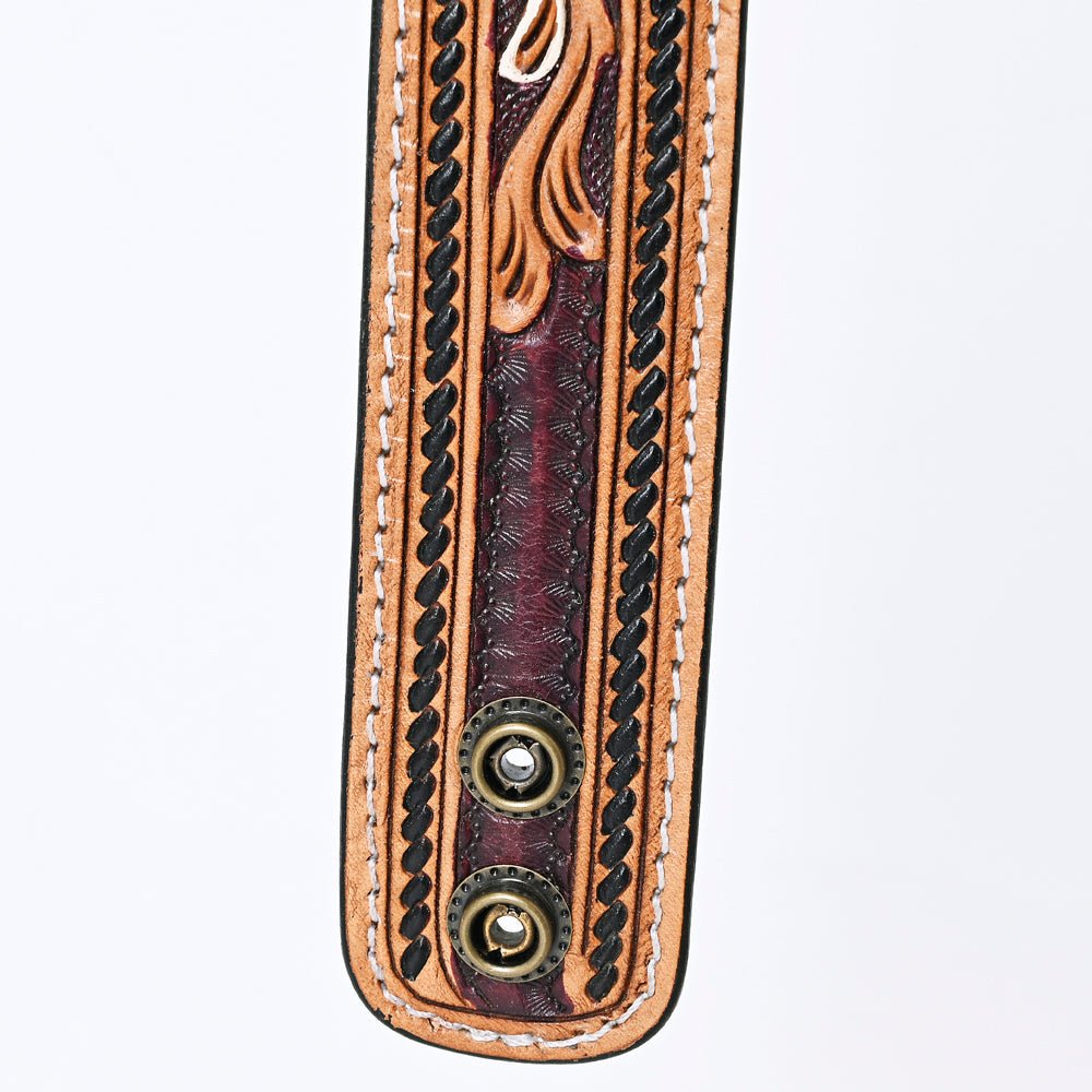 American Darling Bracelet Hand Tooled Carved Genuine Leather Women | Handmade Western Rustic