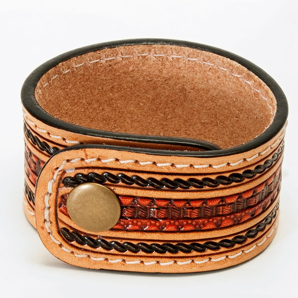 American Darling Bracelet Hand Tooled Carved Genuine Leather Women | Handmade Western Rustic
