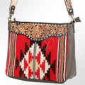 American Darling Hand-Tooled Saddle Blanket Leather Tote