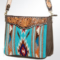 American Darling Hand-Tooled Saddle Blanket Leather Tote