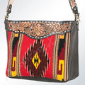 American Darling Hand-Tooled Saddle Blanket Leather Tote