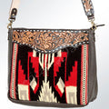 American Darling Hand-Tooled Saddle Blanket Genuine Leather Tote