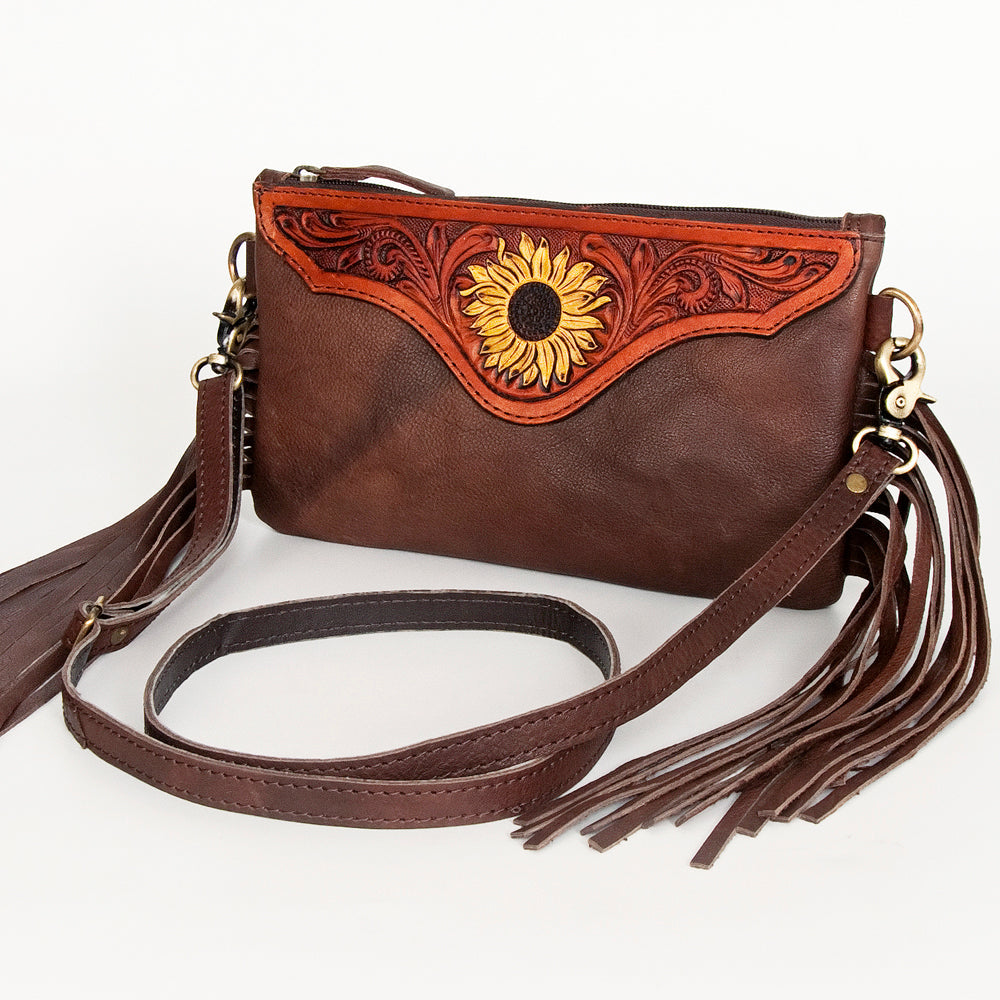 American Darling Hand-Tooled Genuine Leather Clutch