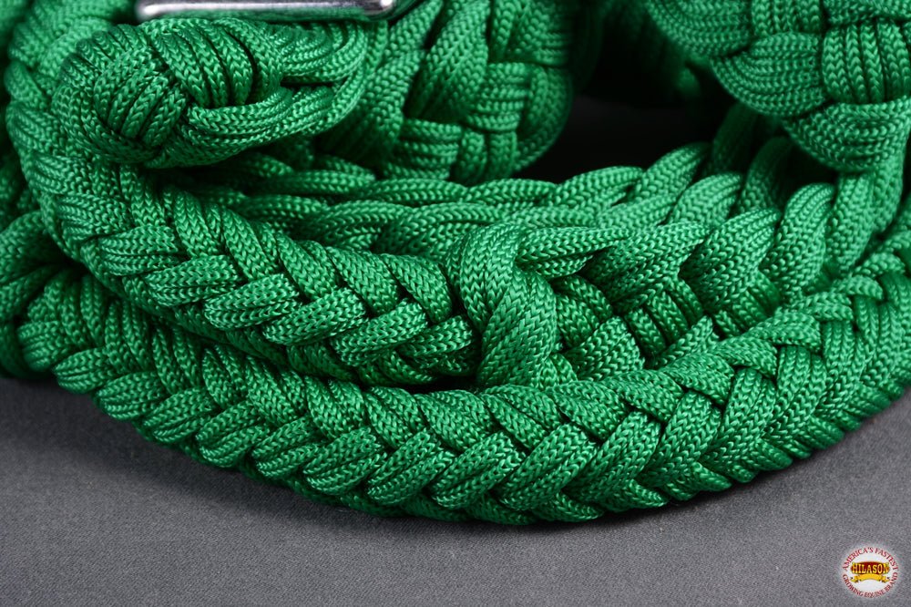 Hilason Braided Poly Barrel Racing Flat Reins — 1" x 8 ft