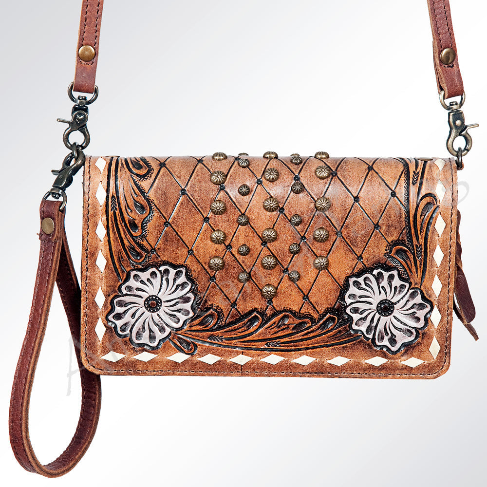 American Darling Organizer Saddle Blanket Genuine Leather Western Women Bag Handbag Purse | for Cute Travel