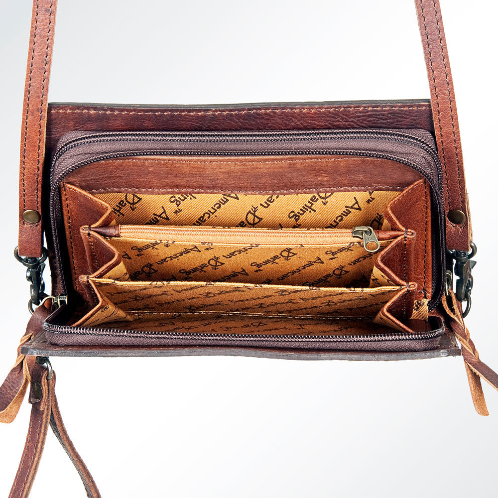 American Darling Organizer Saddle Blanket Genuine Leather Western Women Bag Handbag Purse | for Cute Travel