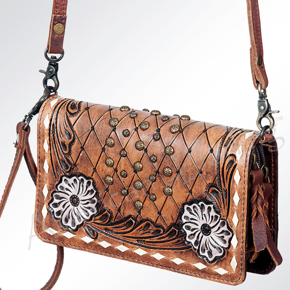 American Darling Organizer Saddle Blanket Genuine Leather Western Women Bag Handbag Purse | for Cute Travel