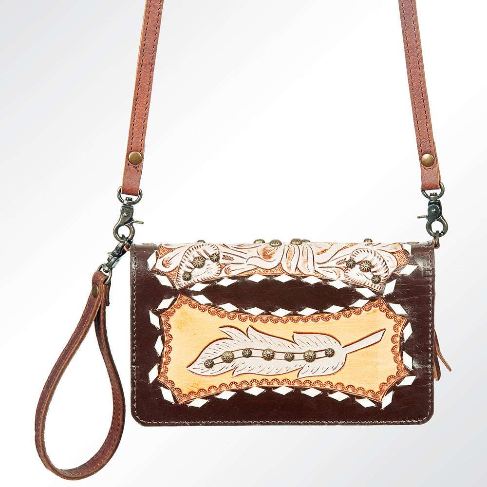 American Darling Organiser Bag Handcrafted from Crocodile Embossed Genuine Leather with YKK Zipper and Detachable Strap