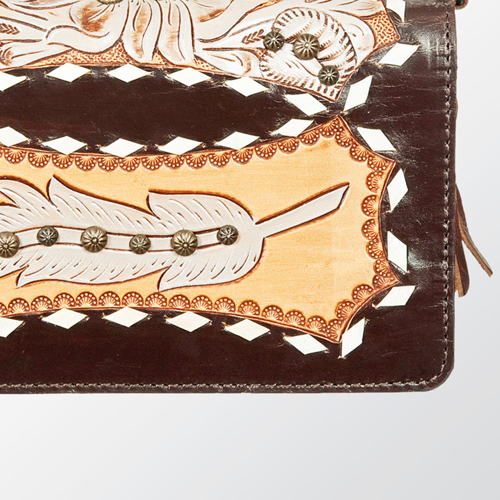 American Darling Organiser Bag Handcrafted from Crocodile Embossed Genuine Leather with YKK Zipper and Detachable Strap