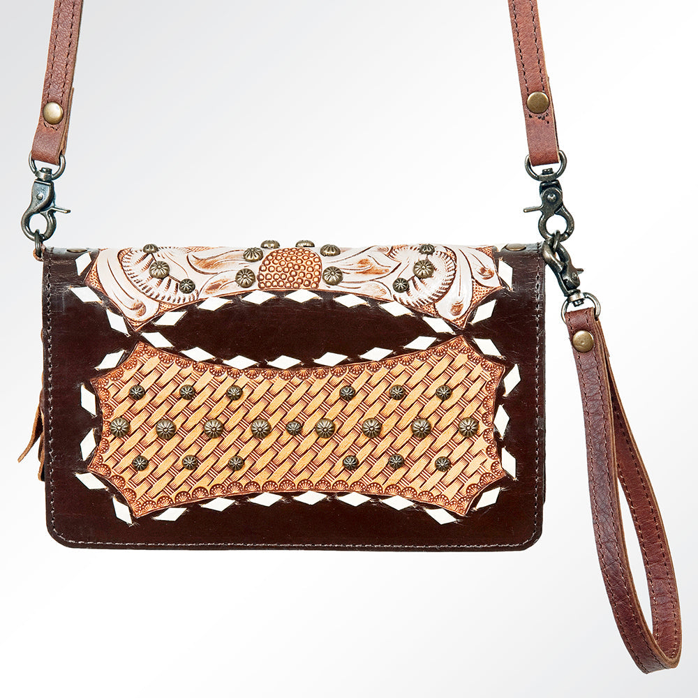 American Darling Organiser Bag Handcrafted from Crocodile Embossed Genuine Leather with YKK Zipper and Detachable Strap