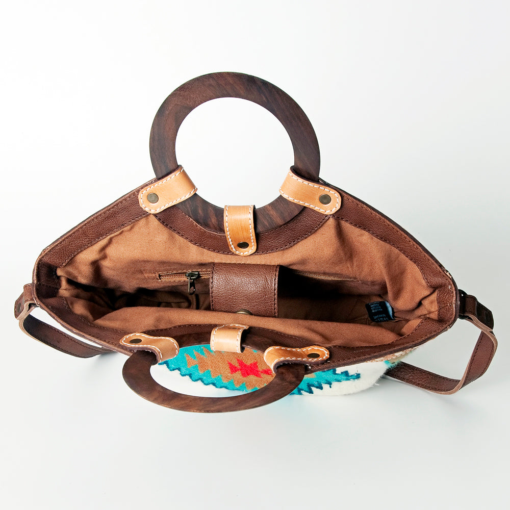 American Darling Tote Bag Genuine Leather Western Shoulder Purse with Buck stitched Detail and YKK Zipper