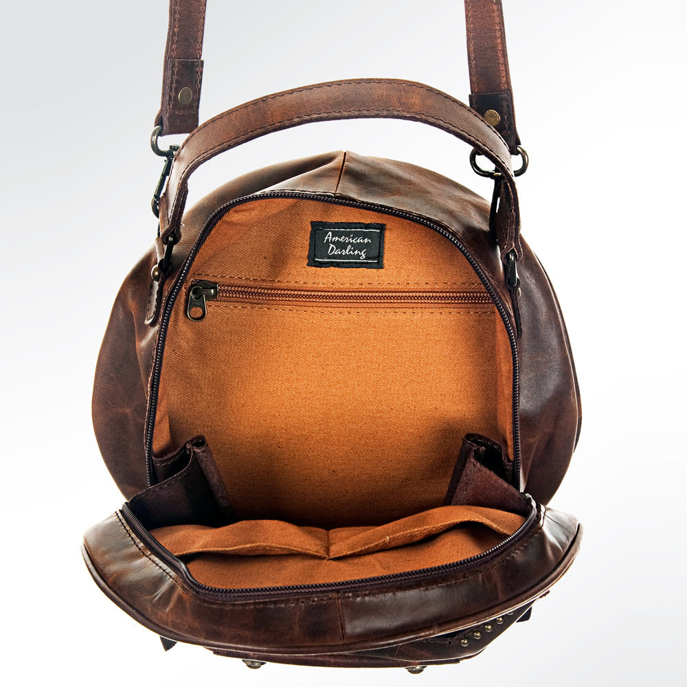 American Darling Hair-On Genuine Leather Canteen Bag