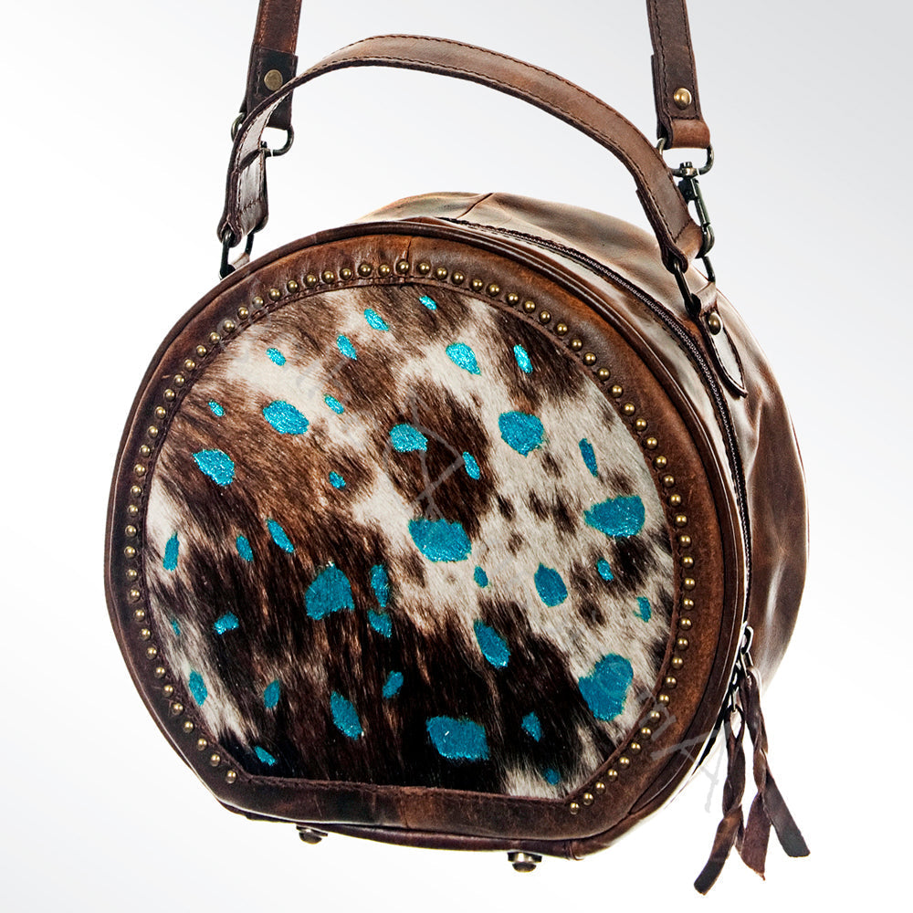American Darling Hair-On Genuine Leather Canteen Bag
