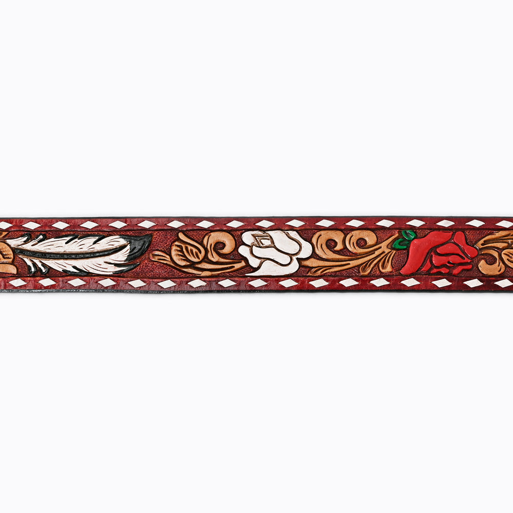 American Darling Beautifully Hand Tooled Genuine American Leather Belt Men and  Women