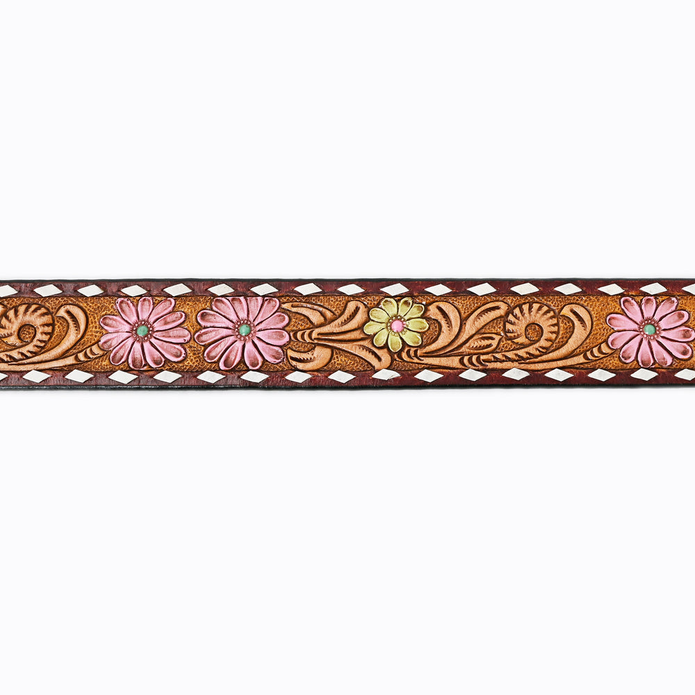 American Darling ADBLF121-L Beautifully Hand Tooled Genuine American Leather Belt Men and  Women