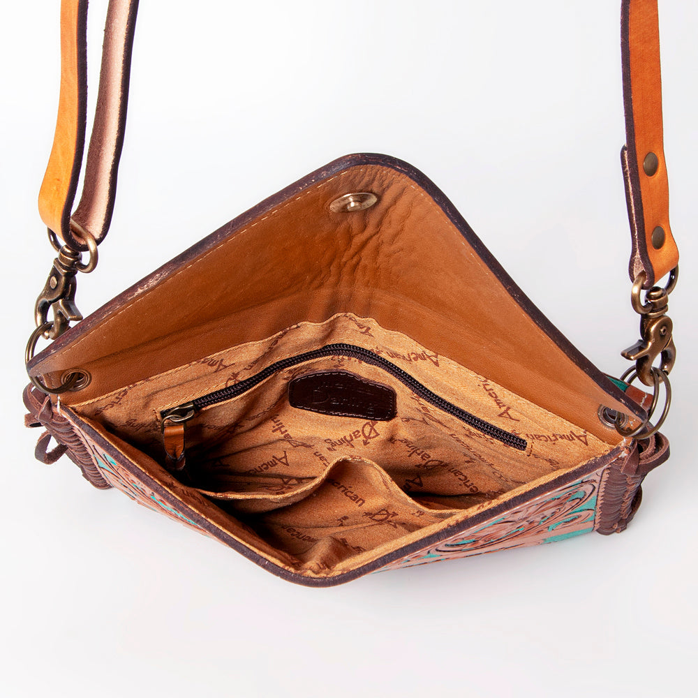 American Darling Envelope Hand Tooled Genuine Leather