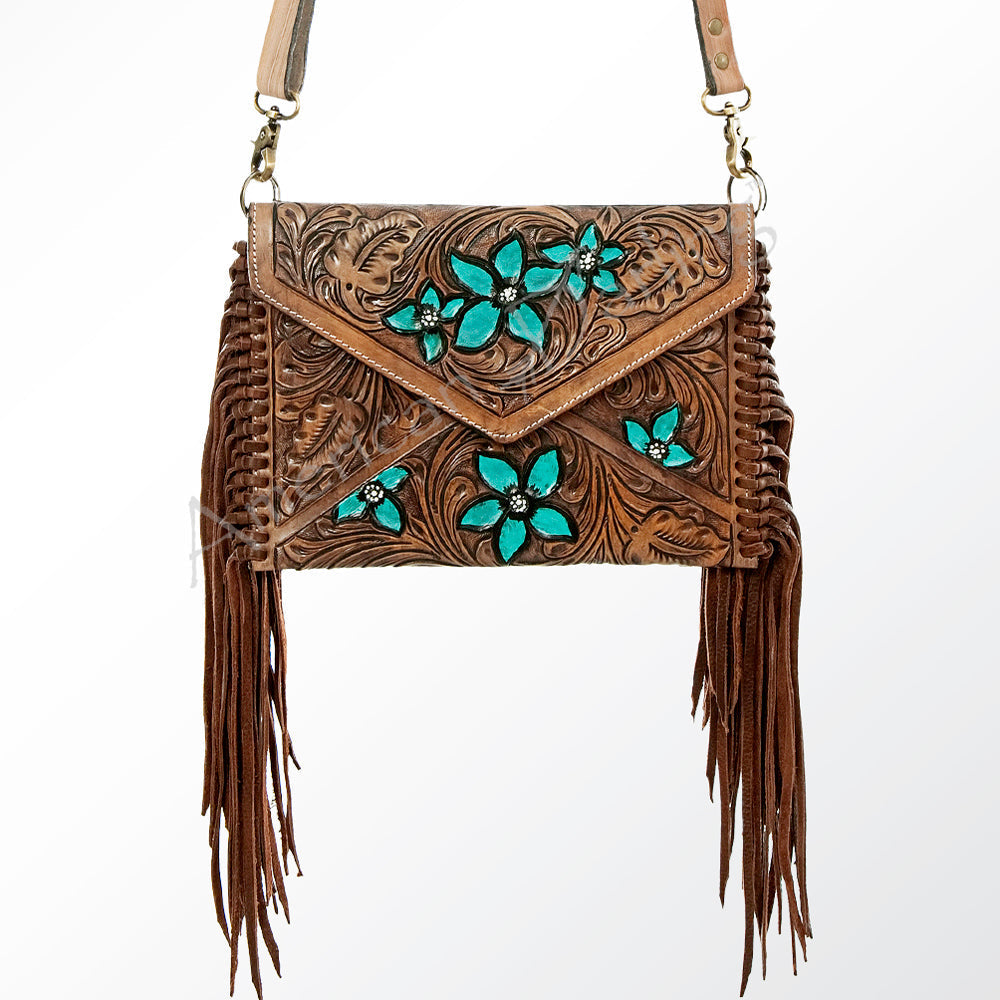 American Darling Envelope Hand Tooled Genuine Leather