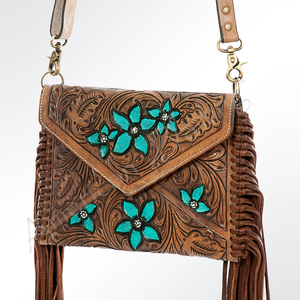 American Darling Envelope Hand Tooled Genuine Leather