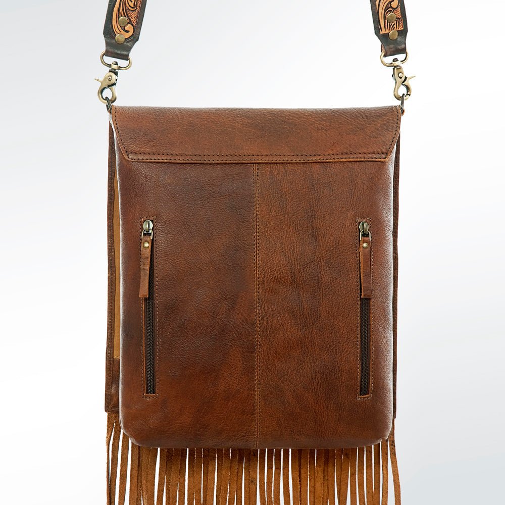 American Darling Hand-Tooled Genuine Leather Crossbody Bag