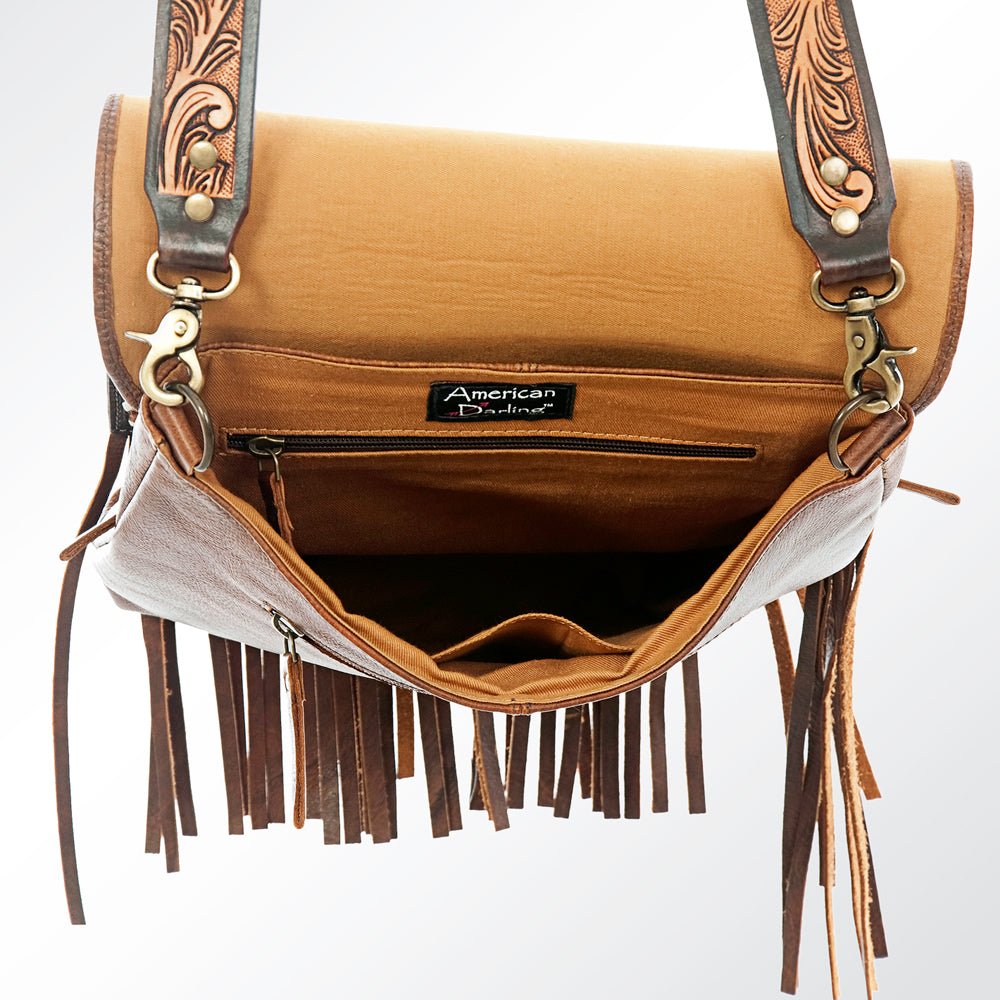American Darling Hand-Tooled Genuine Leather Crossbody Bag