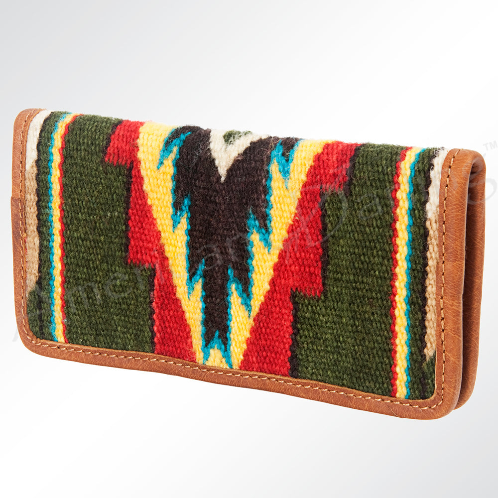 American Darling Western Clutch Bag Hand Tooled Floral Carved Genuine Vegetable Tanned Leather Purse with YKK Zipper