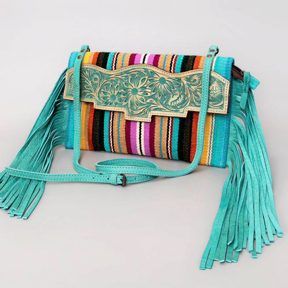 American Darling Hand Tooled Saddle Blanket Genuine Leather