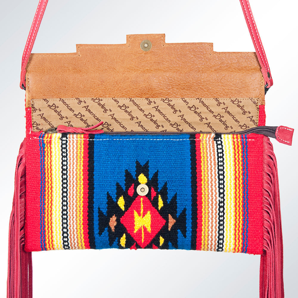 American Darling Hand Tooled Saddle Blanket Genuine Leather