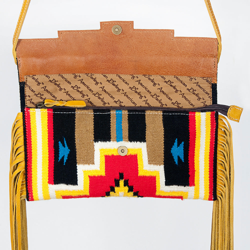 American Darling Hand Tooled Saddle Blanket Genuine Leather