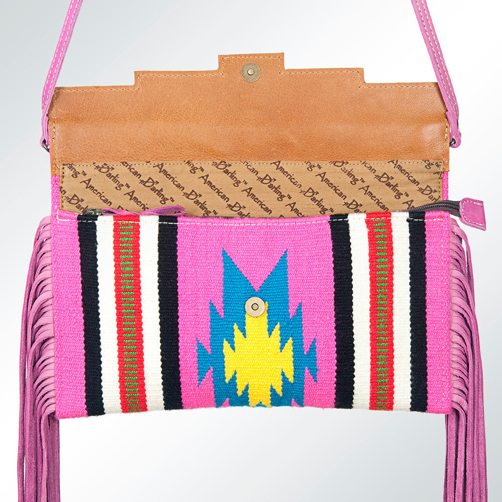 American Darling Hand Tooled Saddle Blanket Genuine Leather