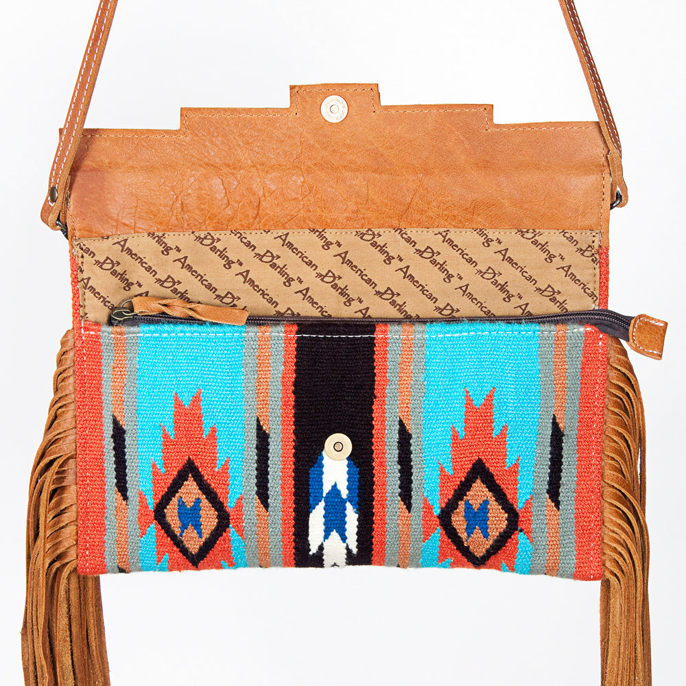 American Darling Hand Tooled Saddle Blanket Genuine Leather