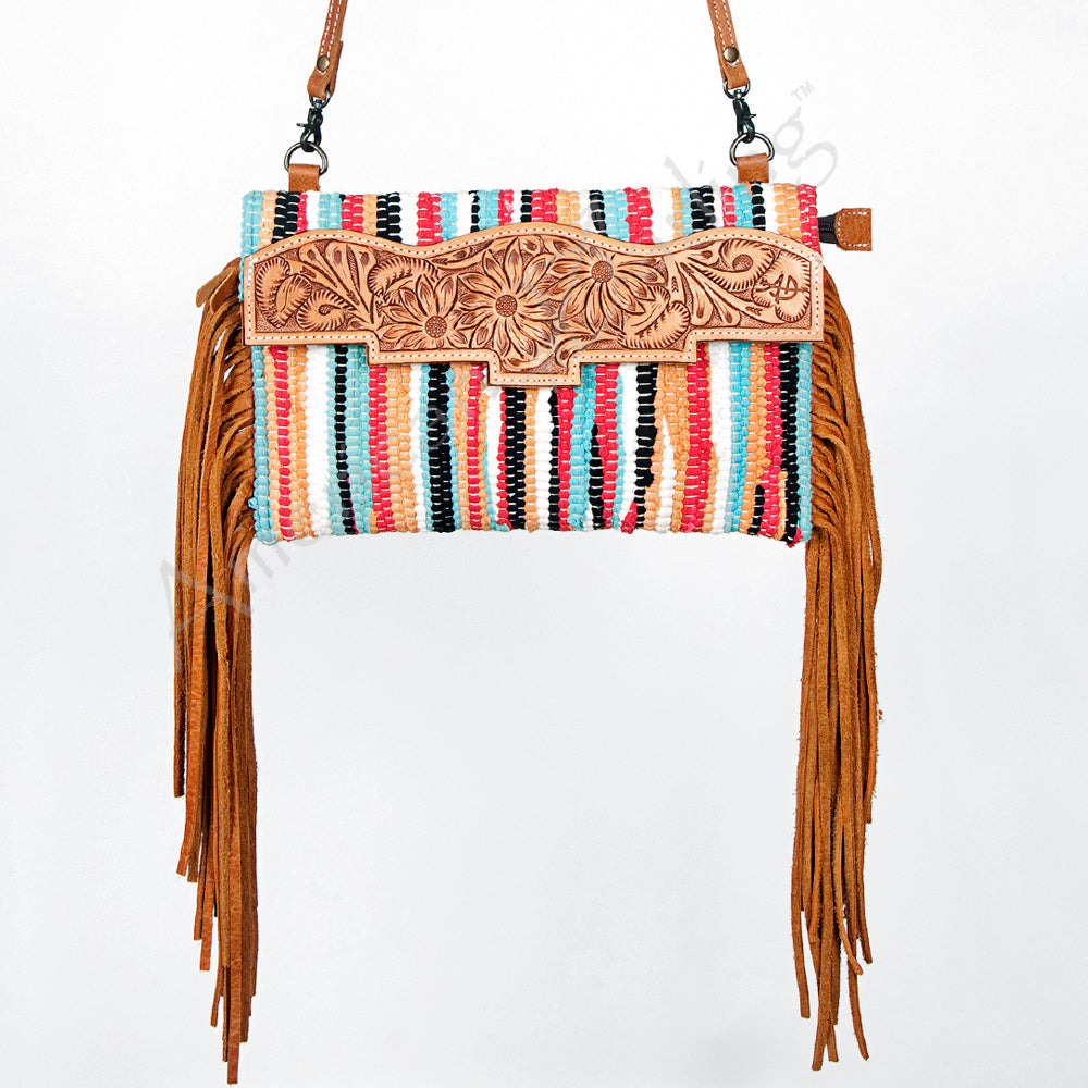 American Darling Hand Tooled Saddle Blanket Genuine Leather