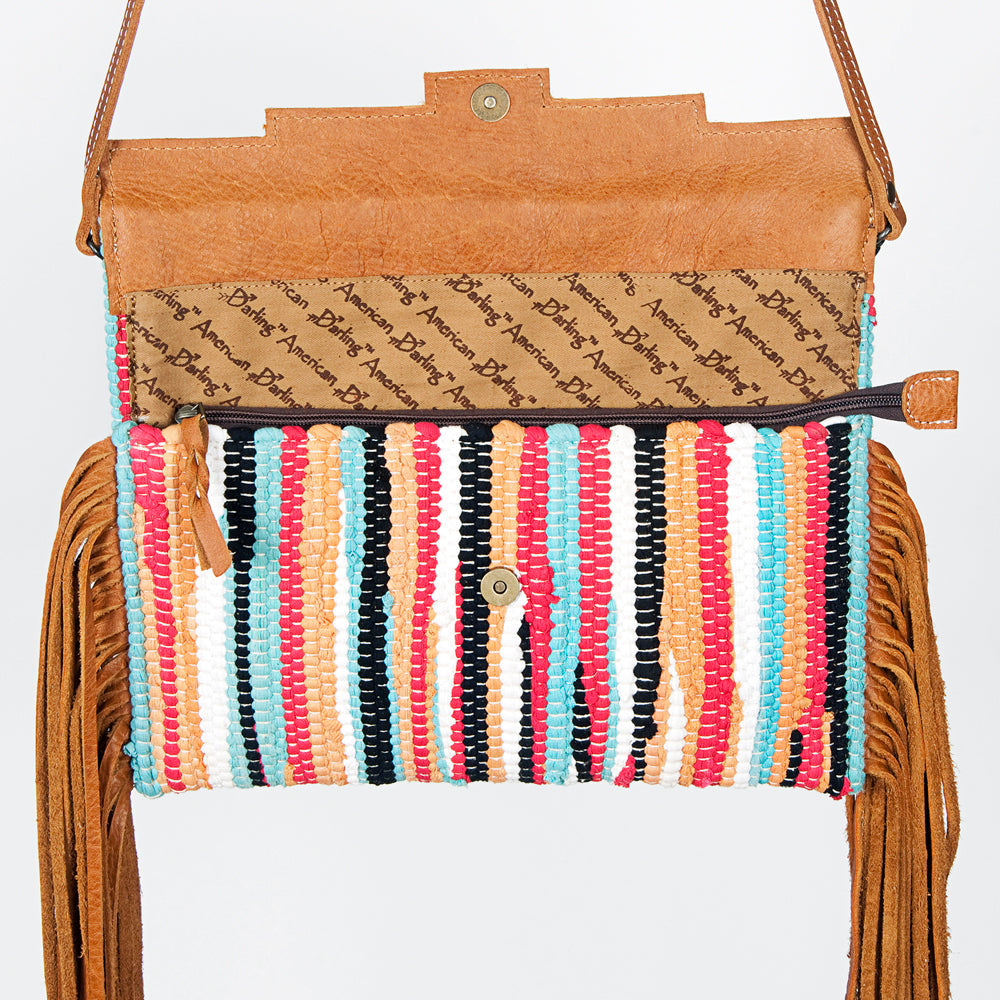 American Darling Hand Tooled Saddle Blanket Genuine Leather